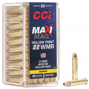 CCI Maxi Mag .22WMR 40GR JHP - 50RD CCI Maxi Mag .22WMR 40GR JHP - 50RD