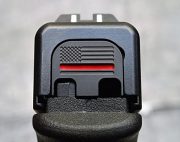 Milspin Custom Back Plate - Thin Red Line - Standard - Stainless Steel Milspin Custom Back Plate - Thin Red Line - Standard - Stainless Steel