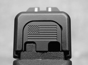 Milspin Custom Back Plate - US Flag - Standard Glock - Stainless Steel with Black Coating  Milspin Custom Back Plate - US Flag - Standard Glock - Stainless Steel with Black Coating